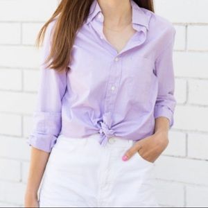 J.Crew Lavender Button Down Top